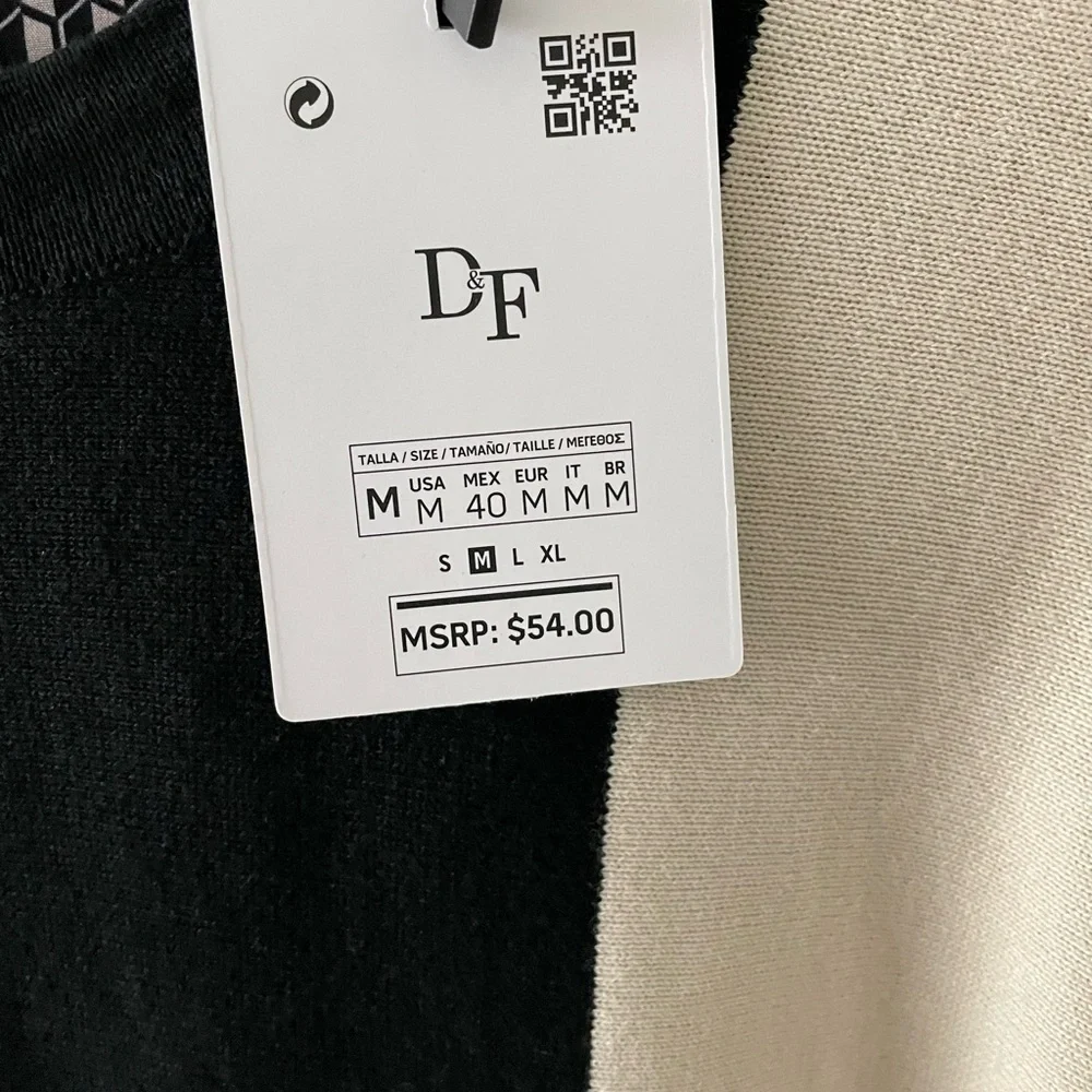 D&F Studio Artistry Striped Top Size M - Picture 6 of 7